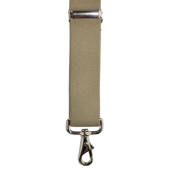 CTM Men's Elastic Solid Color Suspender with Metal Swivel Hook Clip End - Picture 2 of 3